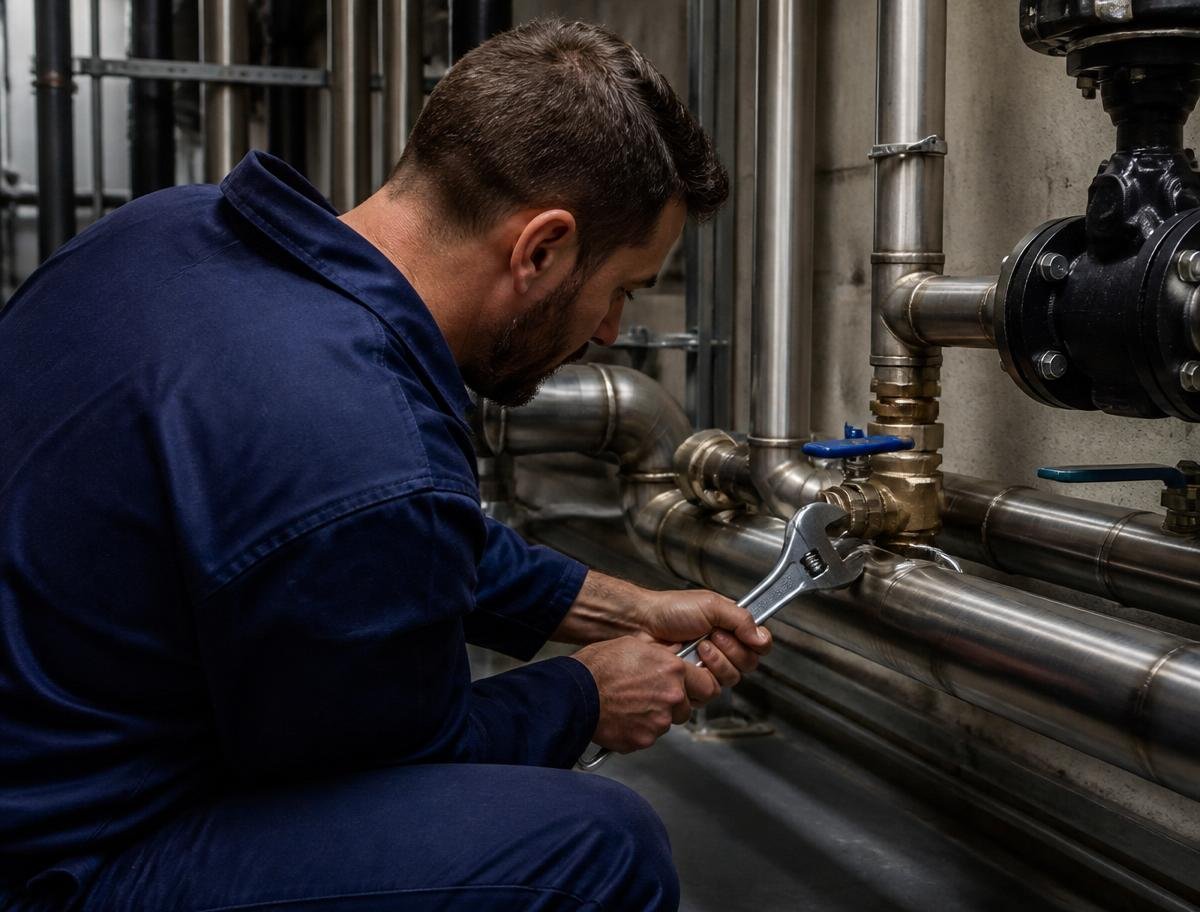 Commercial building pipework service